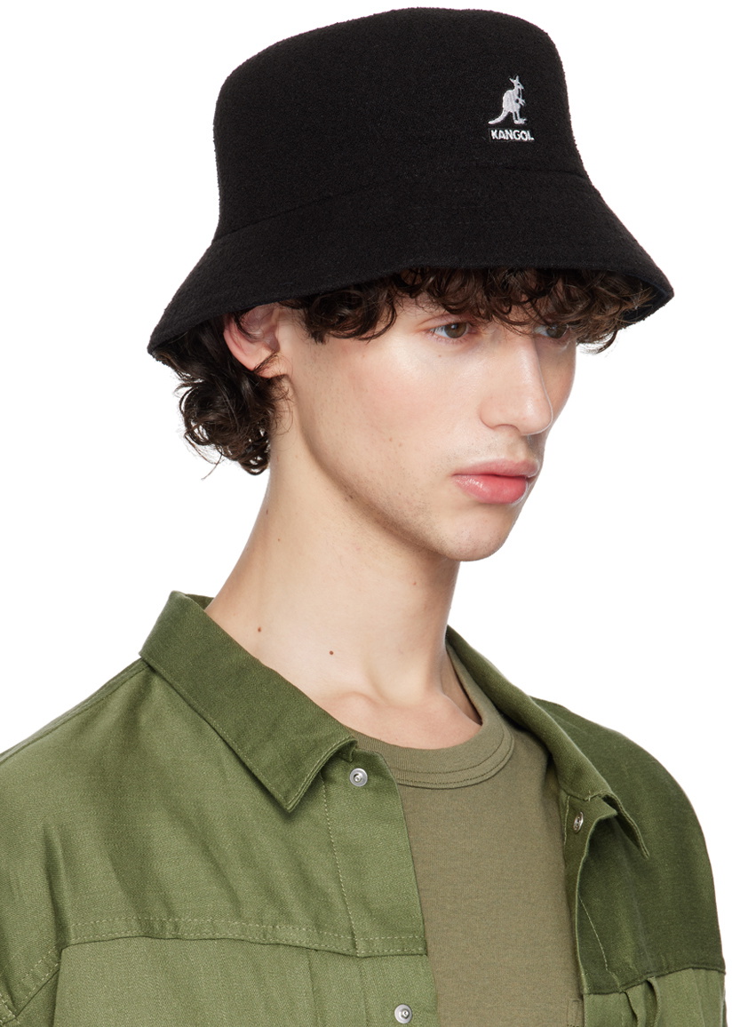 MASTERMIND WORLD Black Kangol Edition Flip It Reversible Bucket Hat