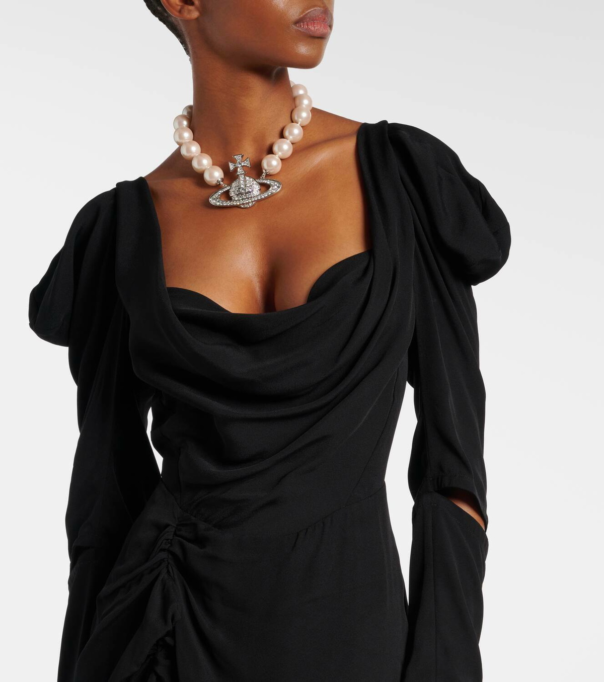 VIVIENNE WESTWOOD ワンピース Fond draped midi dress1014786 Vivienne Westwood Panther draped midi dress Vivienne Westwood
