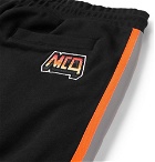 McQ Alexander McQueen - Contrast-Trimmed Loopback Cotton-Blend Jersey Sweatpants - Black