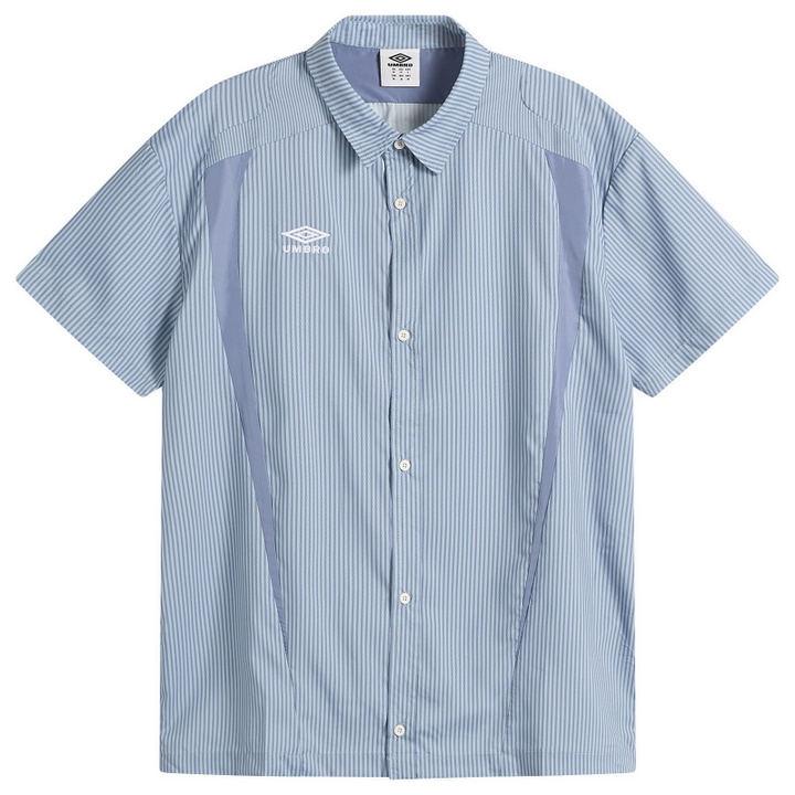 Photo: Umbro Men's Boxy Shirt in Blue Fog/Infinity