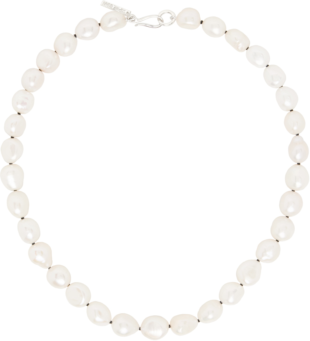 Sophie Buhai Emilie sterling silver choker with freshwater pearl