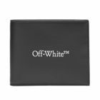 Off-White Men's Bookish Bifold Leather Wallet in White 