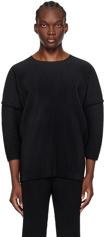 Photo: HOMME PLISSÉ ISSEY MIYAKE Black Monthly Color April Long Sleeve T-Shirt