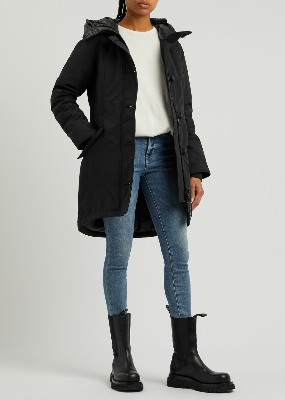 Canada Goose Rossclair Hooded Arctic-tech Parka, Black, Parka, Coat