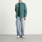 Fred Perry Men's Washed Twill Shirt in Deep Mint