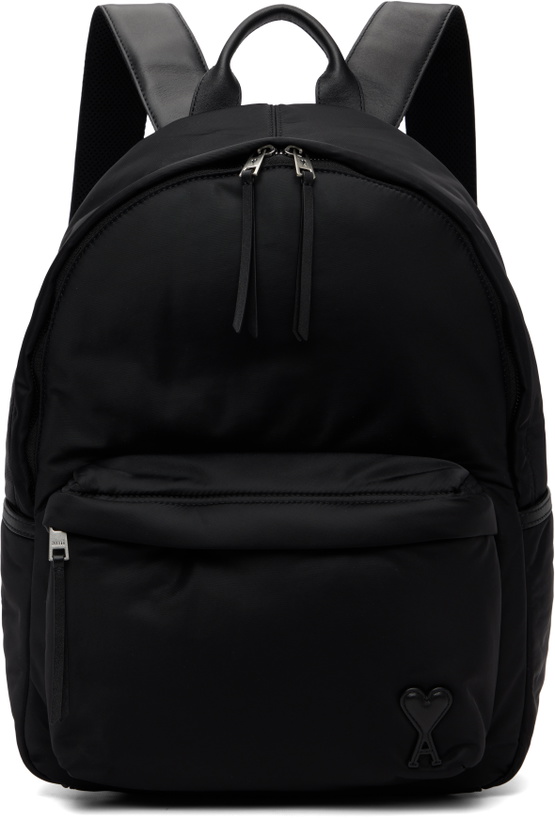 Photo: AMI Paris Black Nylon Marcel Backpack
