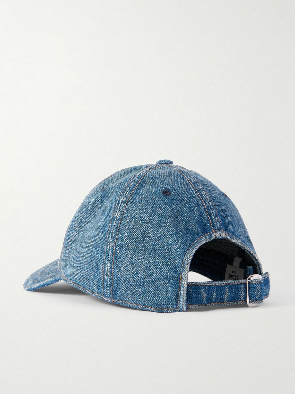 CELINE - Logo-Appliquéd Denim Baseball Cap - Blue