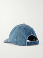 CELINE - Logo-Appliquéd Denim Baseball Cap - Blue