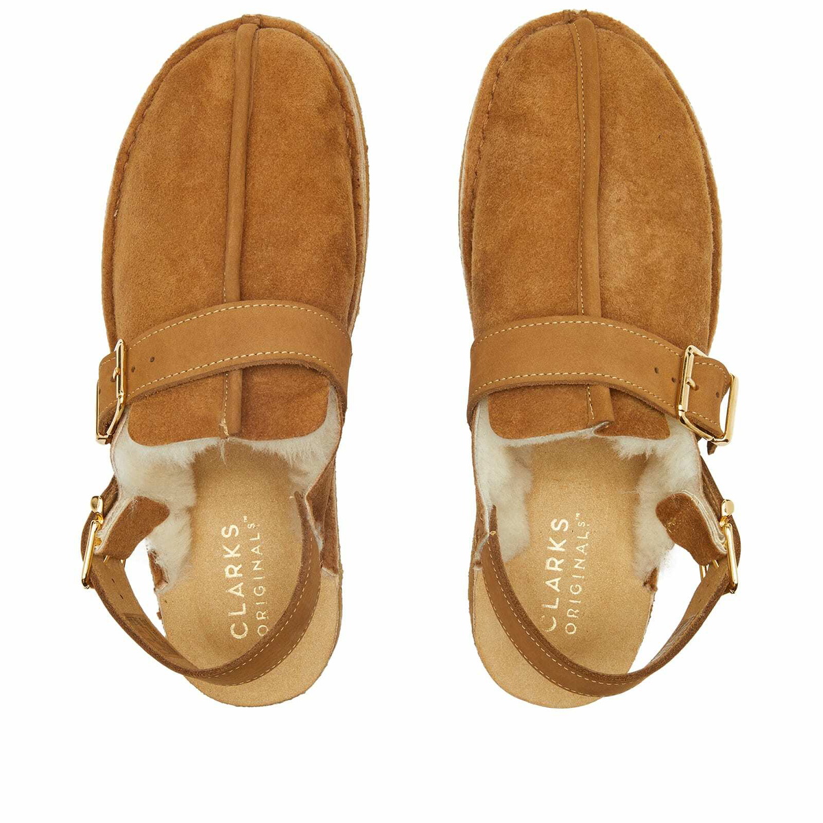 Clarks Originals Women's Trek Mule Sling Shoes in Caramel