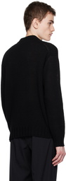 AURALEE Black Spread Collar Cardigan