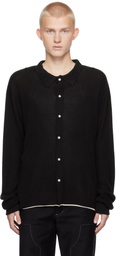 Soulland Black Paul Longsleeved Polo Cardigan