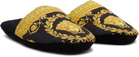 Versace Black 'I Heart Baroque' Slippers
