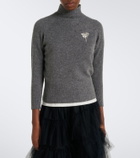 Simone Rocha Embellished cashmere turtleneck sweater