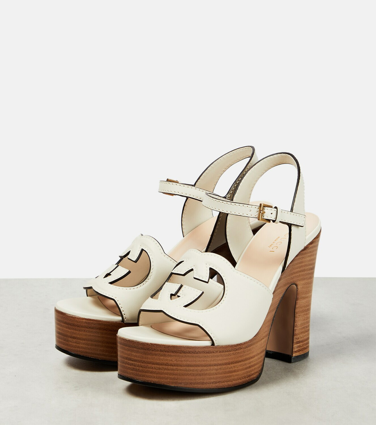 Gucci - Interlocking G leather platform sandals Gucci Gucci - Interlocking G leather platform sandals Gucci