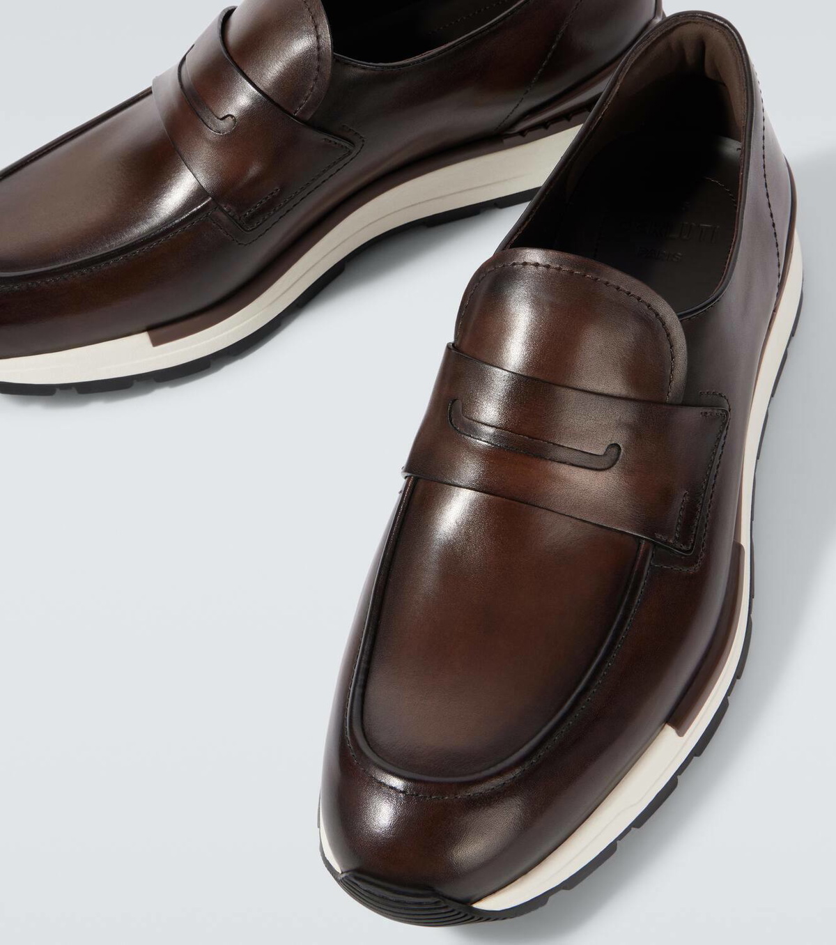 Berluti Fast Track leather penny loafers