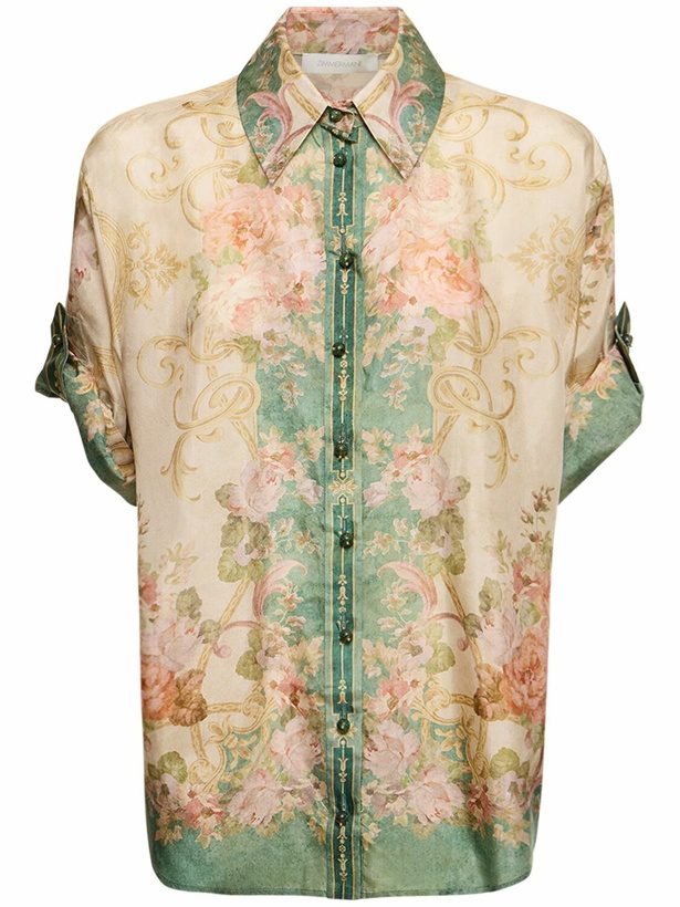 Photo: ZIMMERMANN - August Short Sleeve Silk Shirt