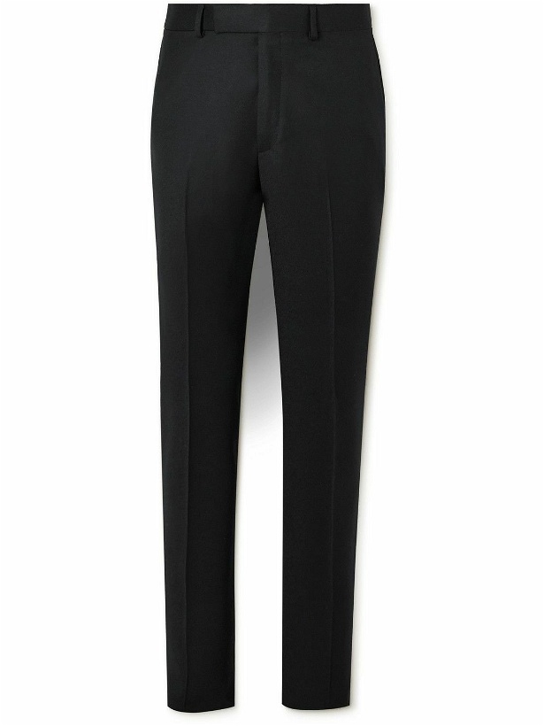 Photo: Kingsman - Slim-Fit Straight-Leg Wool and Cashmere-Blend Suit Trousers - Black