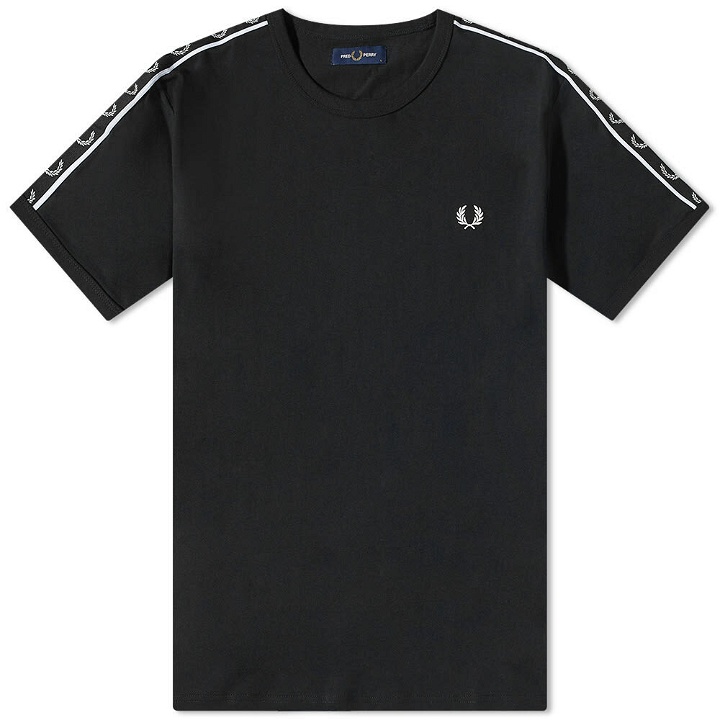 Photo: Fred Perry Authentic Men's Taped Ringer T-Shirt in Black/Black