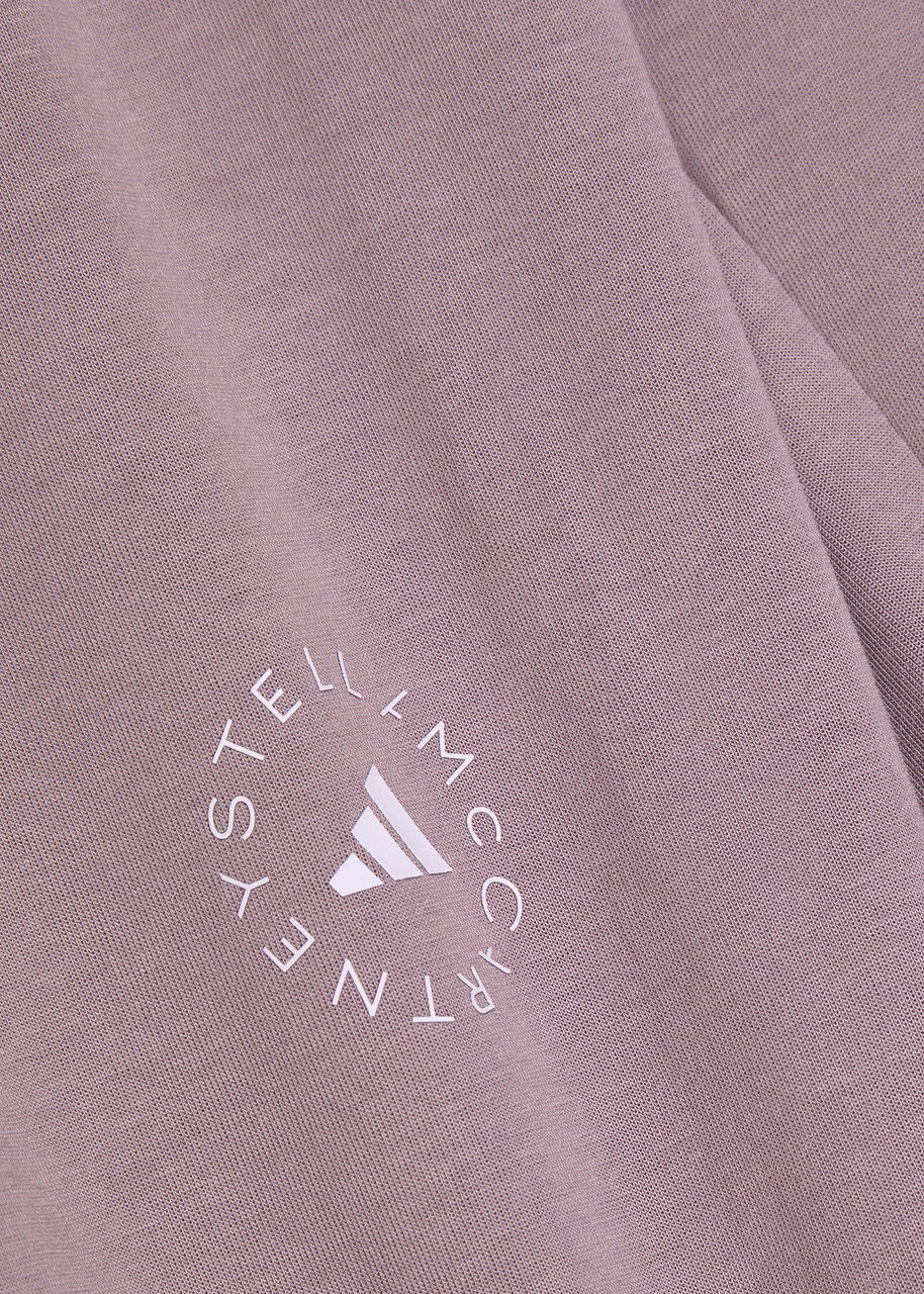 Adidas X Stella Mccartney Logo-print Cotton Sweatpants Purple
