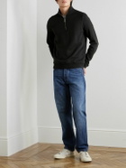 Derek Rose - Quinn Cotton and Modal-Blend Jersey Half-Zip Sweatshirt - Black
