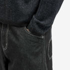Dime Men's Classic Baggy Denim Pants in Black Washed