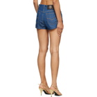 Versace Blue Chambray Denim Mini Shorts
