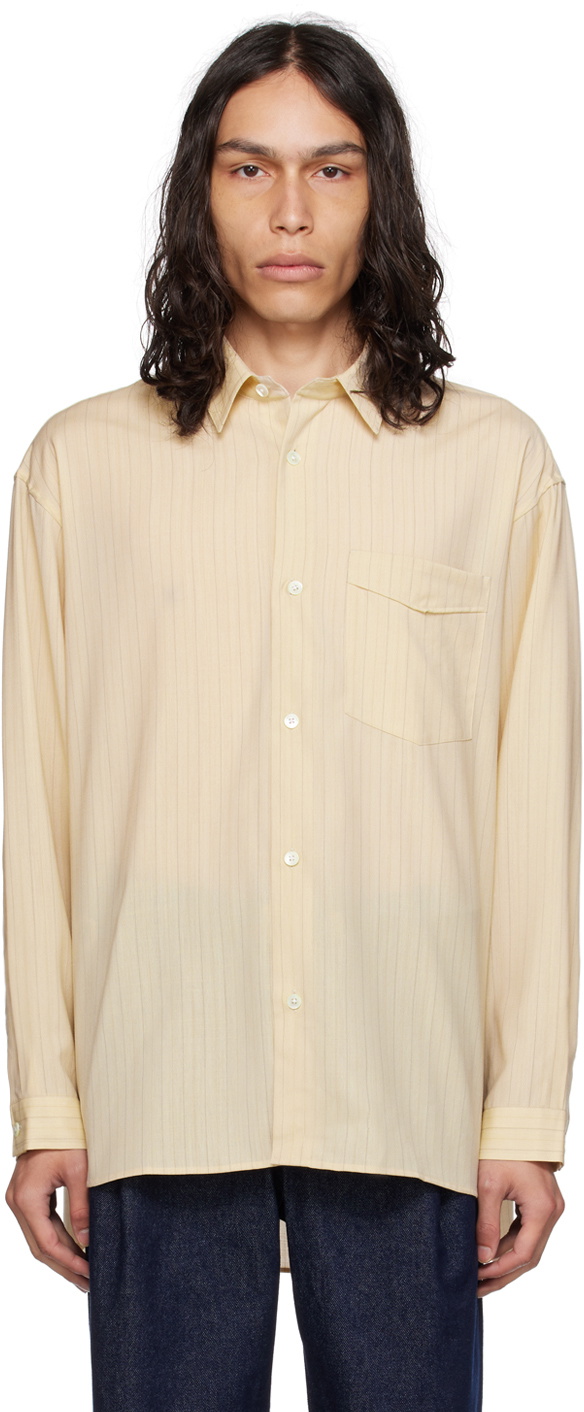 AFTER PRAY Beige Striped Shirt