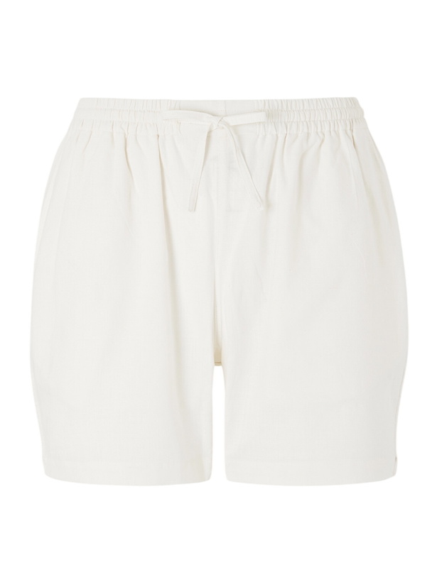Photo: Kardo - Olbia Straight-Leg Cotton Drawstring Shorts - Neutrals