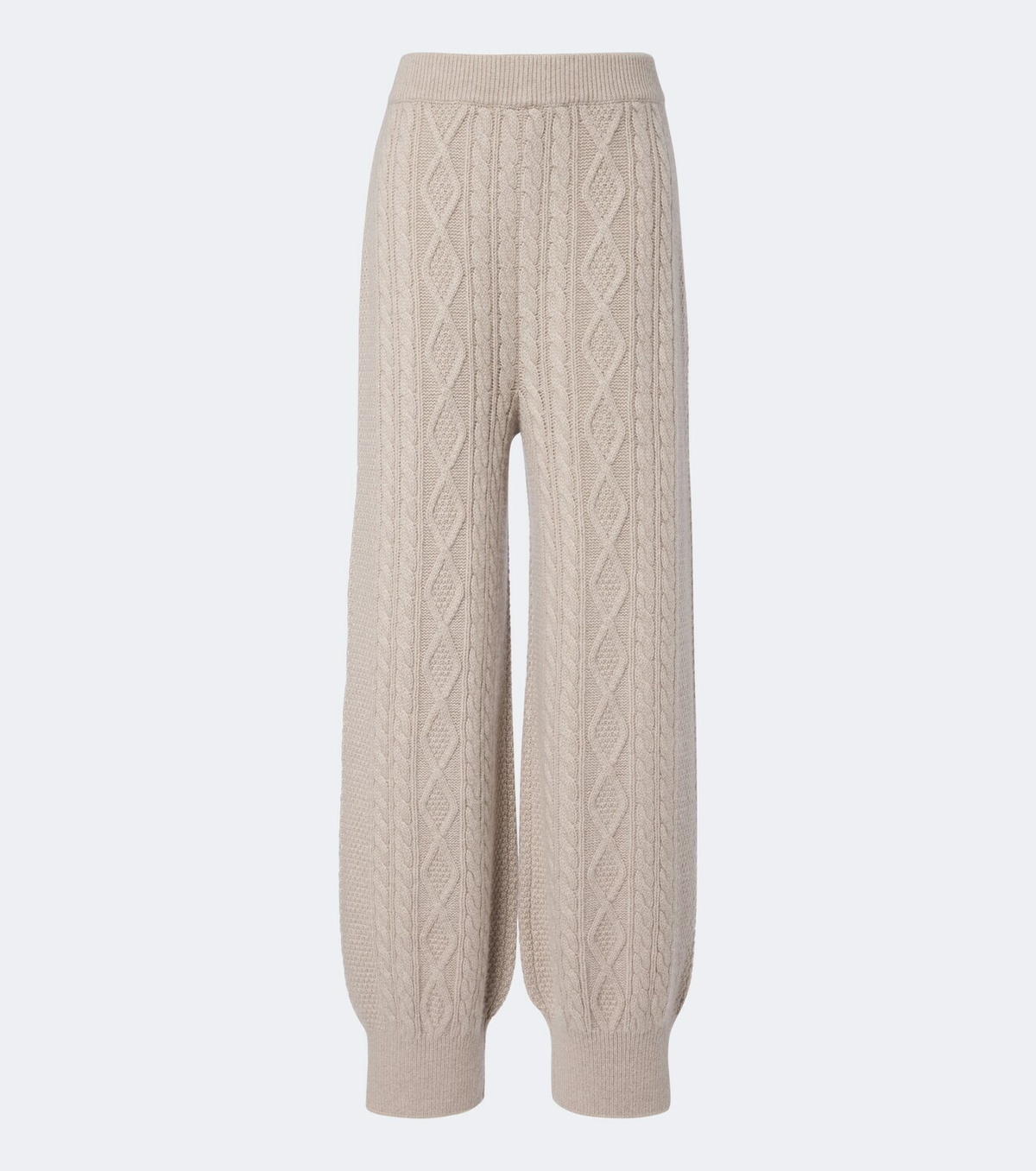 Lisa Yang Bryndis cable-knit cashmere wide-leg pants