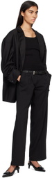 lesugiatelier Black Belted Trousers