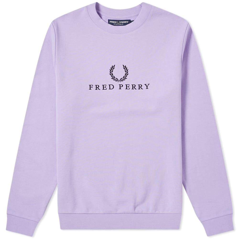 Fred Perry embroidered logo sweat in dark green