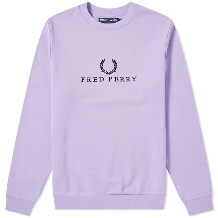 Photo: Fred Perry Embroidered Sweat Purple