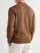 DOPPIAA - Aaric Wool-Blend Polo Shirt - Brown