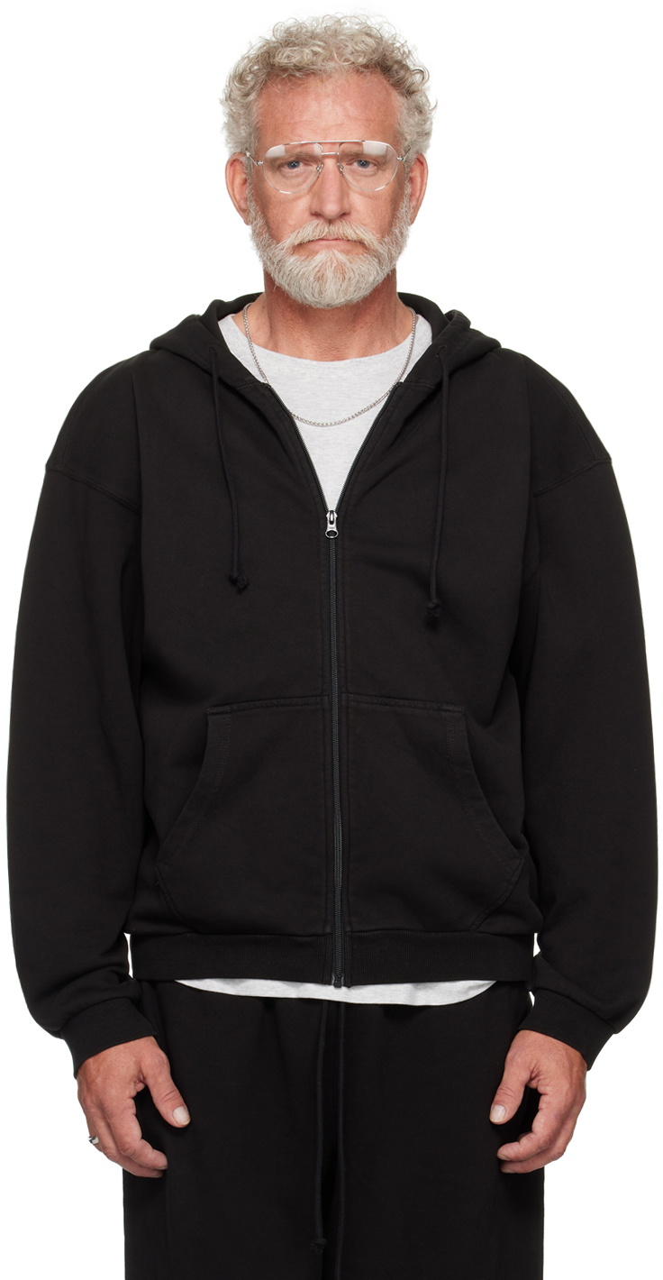 SKIMS Black Terry Relaxed Zip Up Hoodie SKIMS