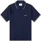AMI Men's Logo Polo Shirt in Nautic Blue