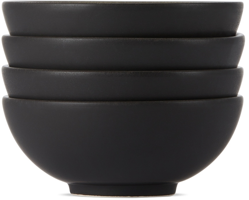 JAR CERAMISTES Blue & Black Tourron Fruit Cup Bowl Set