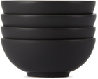 JAR CERAMISTES Blue & Black Tourron Fruit Cup Bowl Set