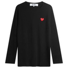Comme des Garçons Play U Sweater Red Emblem Knit in Black