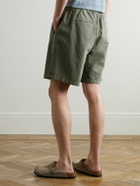 Folk - Assembly Wide-Leg Cotton-Blend Shorts - Green
