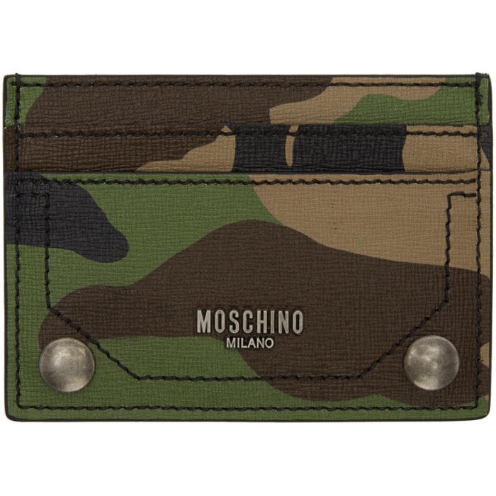 Photo: Moschino Green Camo Leather Card Holder