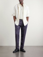 Rubinacci - Straight-Leg Linen Trousers - Blue