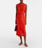 Eres Amusante linen midi skirt