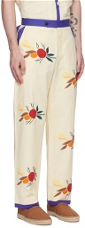 Bode Off-White Fruit Bunch Trousers