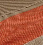 Corgi - Striped Cotton-Blend No-Show Socks - Brown