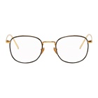 Linda Farrow Luxe Gold and Black 719 C1 Glasses