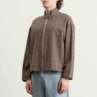 MKI Men's Seersucker Check Track Jacket in Brown