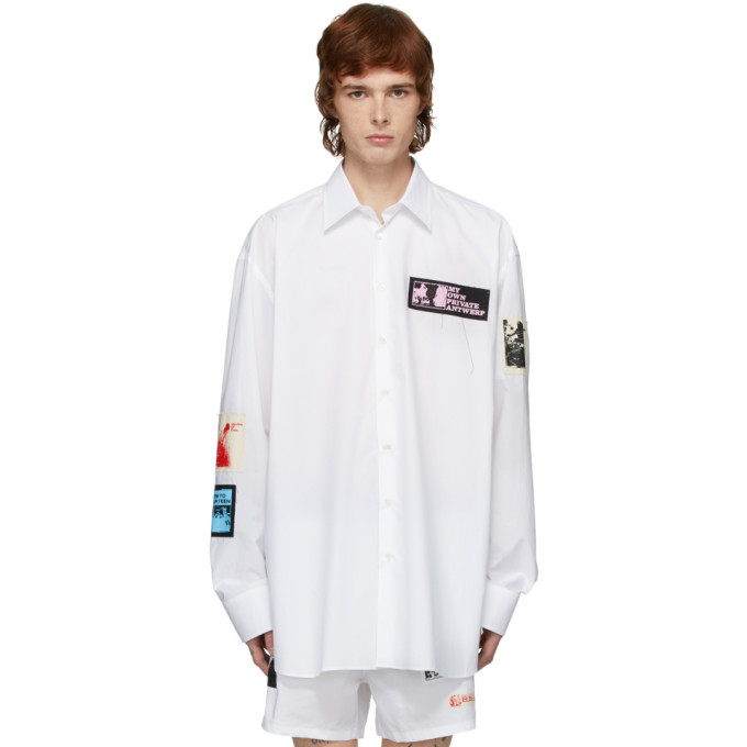 Photo: Raf Simons White Patch Oversized Shirt