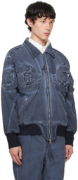 Juntae Kim Navy Flower Jacket