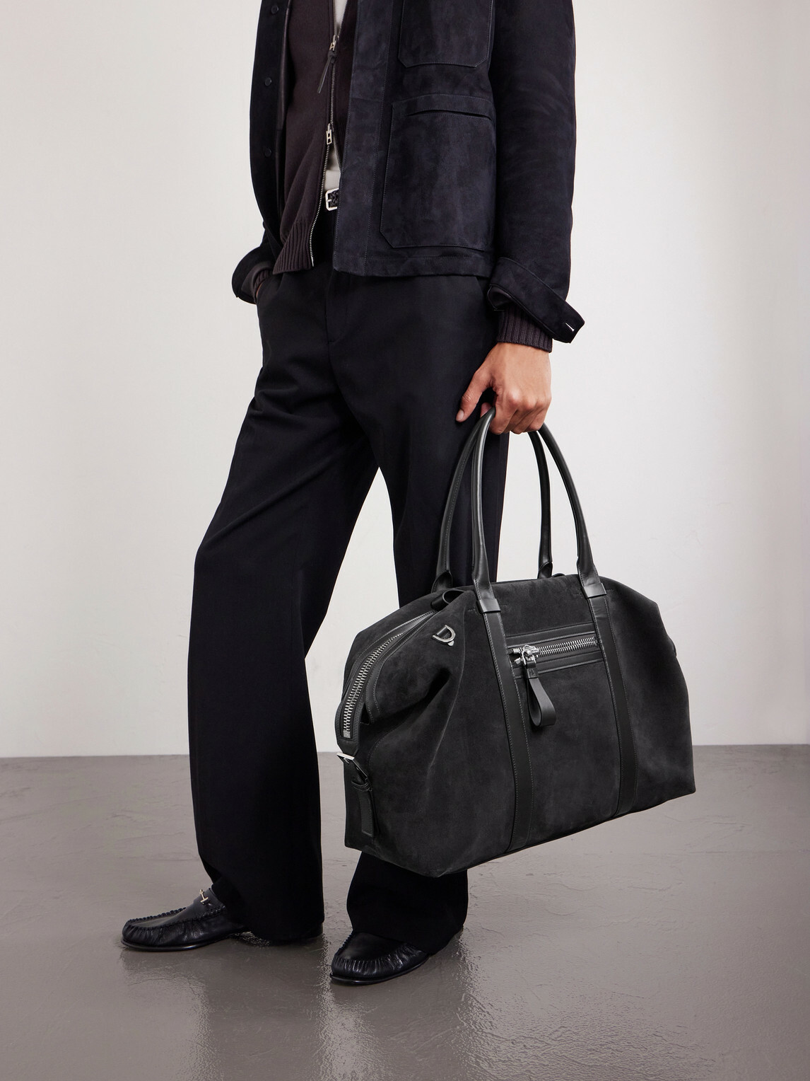 TOM FORD - Buckley Leather-Trimmed Suede Holdall