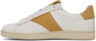 Rhude White & Yellow Court Sneakers